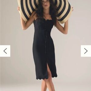 Anthropologie Black Midi Dress